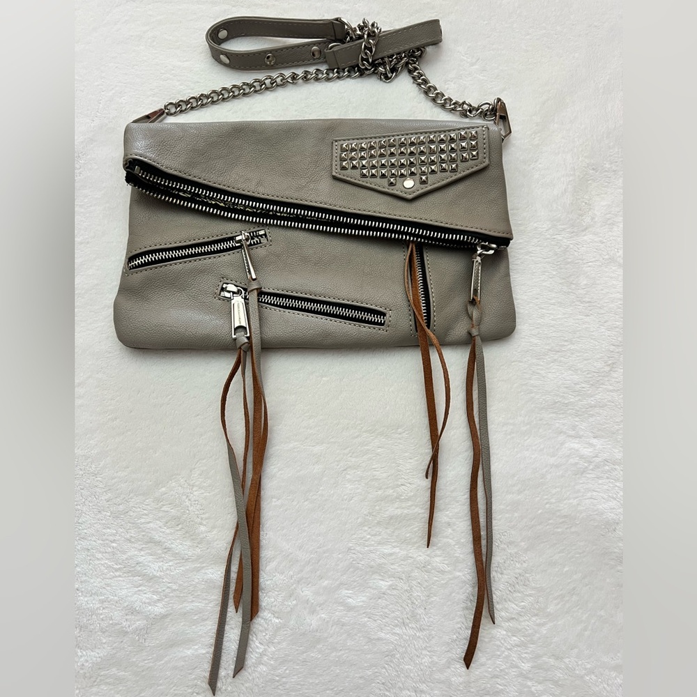Rebecca Minkoff Crossbody Gray Leather Purse